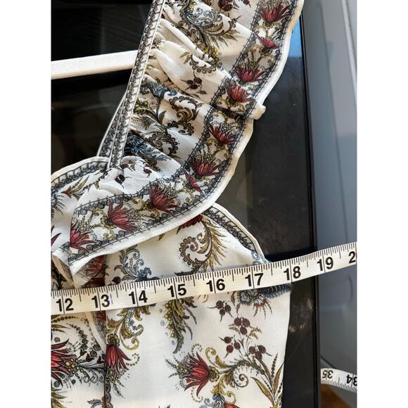 Max Studio Floral Paisley Cropped Tank Top Strappy Blouse Size Medium - Picture 9 of 11